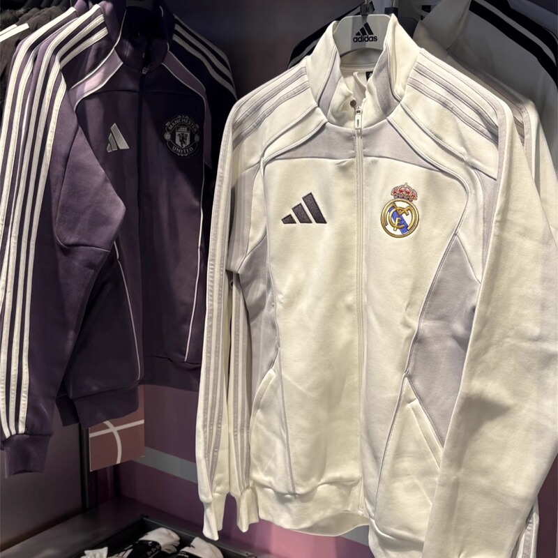 Adidas Real Madrid Manchester United Sports Football Retro Embroidered Jacket Jn2827 Jn3069