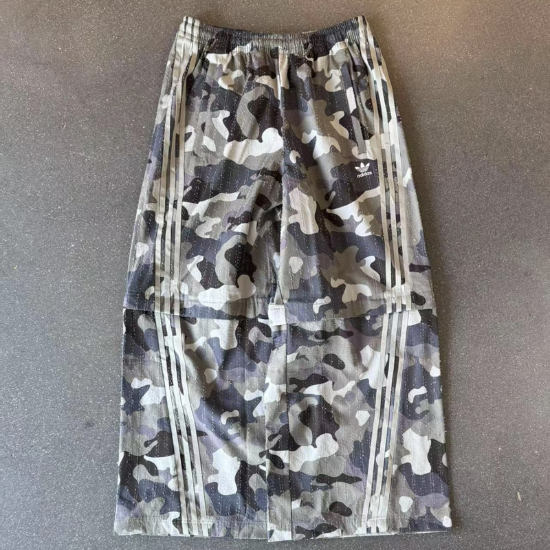 Adidas Originals Unisex Sports Casual Trendy Camouflage Loose Detachable Twist Pants Long Pants Kb6411