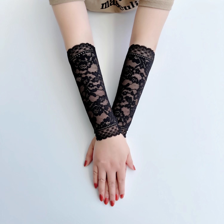 Lace Wristbands, Lace Sleeves, Lace Trim Short Sleeves, Mid-Length Lace Wristbands for Women, Scar Covering, Sun Protection, Trendy