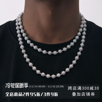 ICEGANG ice beads full of diamonds Cuban necklace mens all-match hip-hop trend zircon niche dance couple national tide
