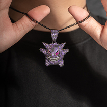 ICEGANG European and American zircon Rap Hip Hop full drill Hiphop personality cartoon Poko dream ghosts pendant