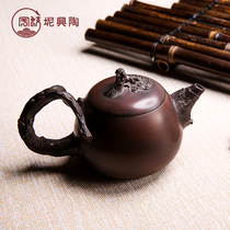 Handmade teapot Newly opened Cuiying Zhou Yujiao Guangxi Qinzhou Nixing pottery pot Tea making set Purple Sand Pot Jianshui Purple pottery