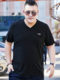 Plus Size Mesh Short-Sleeved T-Shirt V-Neck Men's Real Ice Silk Plus-Size Extra-Large Fat Men's Slippery Material Breathable Top Clothes Summer