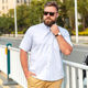 Fat man's oversized short-sleeved shirt men's plus size plus size business casual fat man's pure cotton extra large oxford shirt