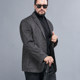 Autumn and winter trendy fat casual suits for men plus size plus size single woolen coats for fat men loose woolen suits