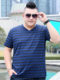 Trendy Men's Short-Sleeved T-Shirt Ice Silk Fat Summer Vacation Loose Fat Men Thin Quick-Drying Clothing Large Size Draped T-Shirt
