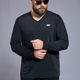 Plus-Size Men's Ice Silk Long-Sleeve T-Shirt, V-Neck, Extra Large, Middle-Aged, for Overweight Dads, Smooth Material Base Shirt