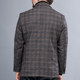 Spring and Autumn Business Casual Suits for Middle-Aged Men, 40-Year-Old Plus-Size Woolen Coats, Dad's Plaid Suits