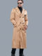 Autumn and Winter Casual Trench Coat for Men, Over-The-Knee Long Style, Plus Size, Double-Breasted, Trendy British Style Slim Fit Jacket