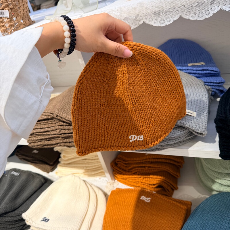 2026 Korean Style Autumn and Winter New Casual Knitted Hat, Hiking Cold Weather Hat for Women, Korean Style Face-Slimming Ear-Protecting Pullover Wool Hat
