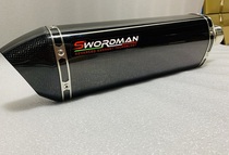 Flame exhaust black Scorpio hexagonal Scorpio black pottery exhaust AK Scorpio exhaust z900 modified exhaust