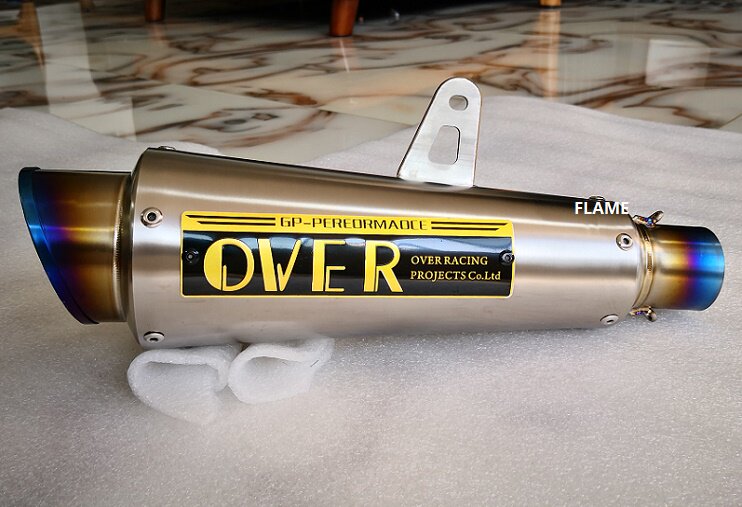 Flame modified locomotive exhaust pipe Cygnus modified exhaust Cygnus modified titanium full section titanium OVER exhaust