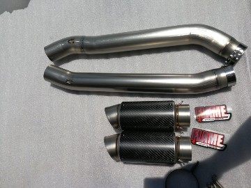 Flame Exhaust Kawasaki Six Eyed Maggod Retrofitted Exhaust Six Eye Magic Locomotive Exhaust AR Direct Mount