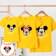 Quần áo mùa hè dành cho cha mẹ-con của Disney năm 2020 mới hợp thời trang cho gia đình ba và bốn Mickey Plus áo phông ngắn tay cho nữ - Trang phục dành cho cha mẹ và con