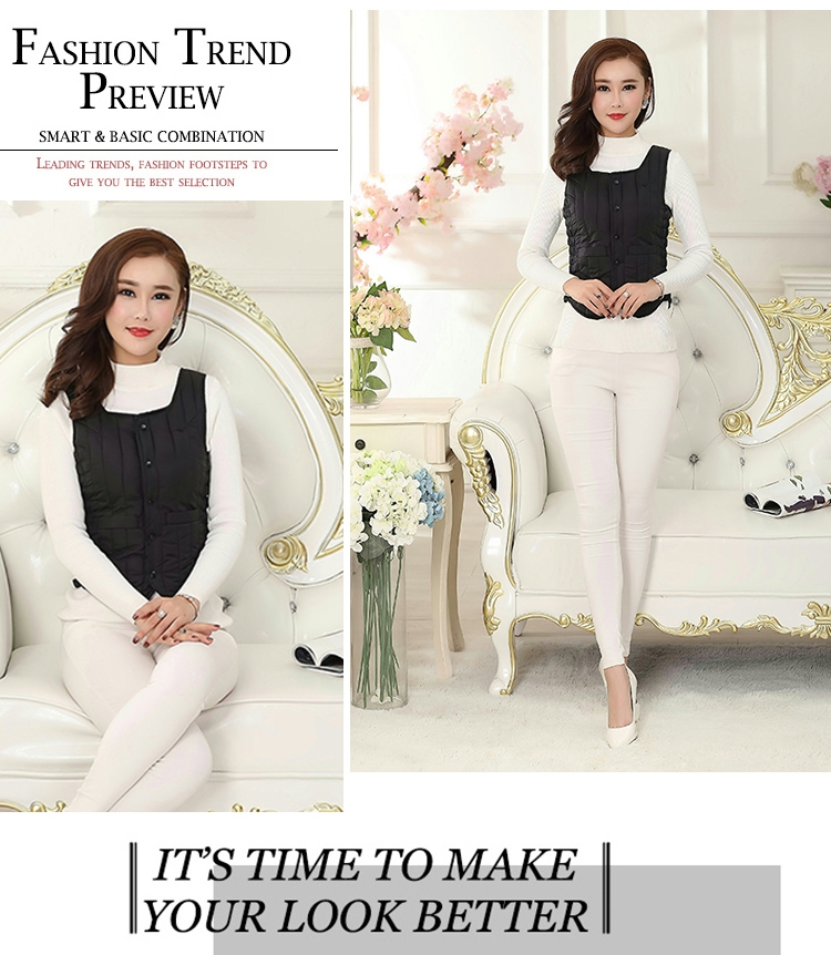 [Đặc biệt hàng ngày] quý cô xuống vest cotton Slim đồ lót ấm thời trang Phụ nữ trẻ nhỏ mặc vest thoi trang cong so