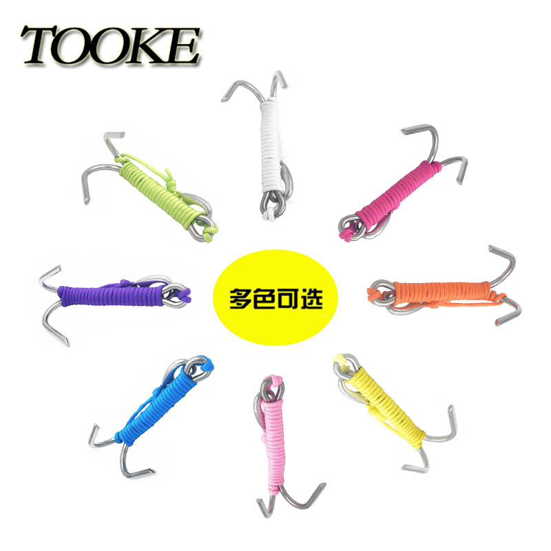 TOOKE titanium alloy double flow hook single flow hook double head flow hook single head hook corrosion resistant plus coarse diving double flow hook