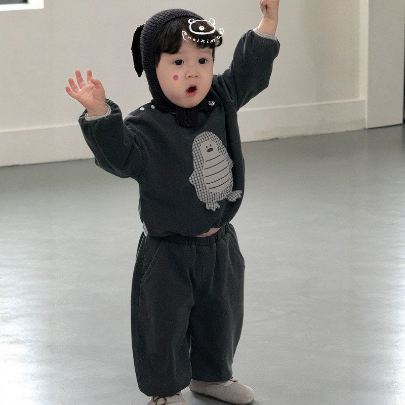 2026 New Style Twin Children's Clothing Set for Boys and Girls, Stylish Two-Piece Autumn Outing Korean Version Cute Sweatshirt Set for Children 2026 New Style Twin Children's Clothing Set for Boys and Girls, Stylish Two-Piece Autumn Outing Korean Version Cute Sweatshirt Set for Children