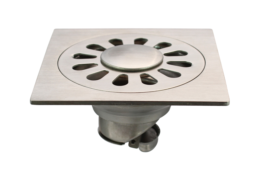 304 Stainless Steel Thick Anti-Odor Precision Iron Stamped Floor Drain Makeup Room Square Washing Machine Shower Room Sewer