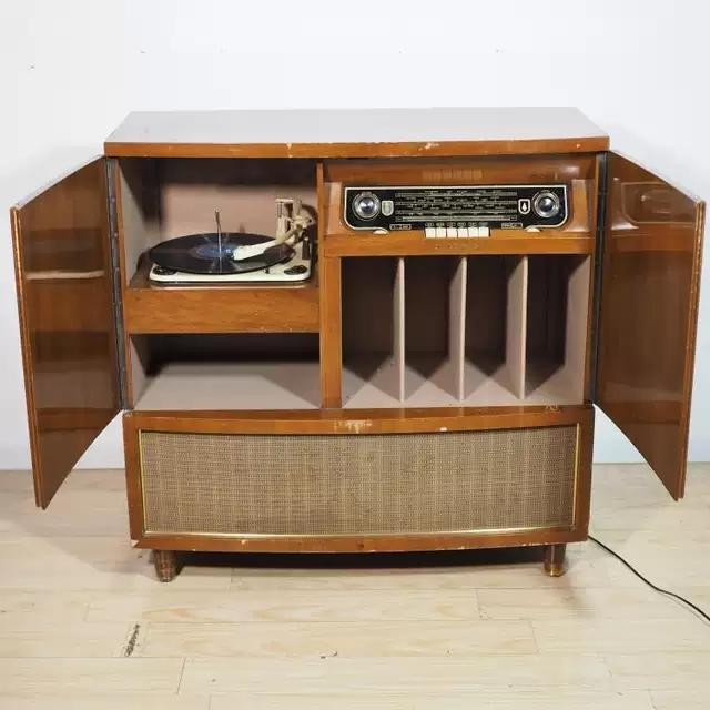 1950s British Antiques Bush Bush vacuum tube floor radio gallbladder mechatronic recording machine black adhesive record machine