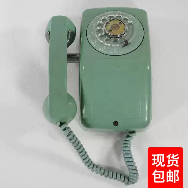 1970s ANTIQUE TELEPHONE JAPAN Rotary Dial Dial Dial Disc Wall-mounted Old Old Objects Old stock