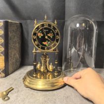 8-piece antique German kundo brass movement 400-day clock mechanical old table clock commemorative clock air twist pendulum clock