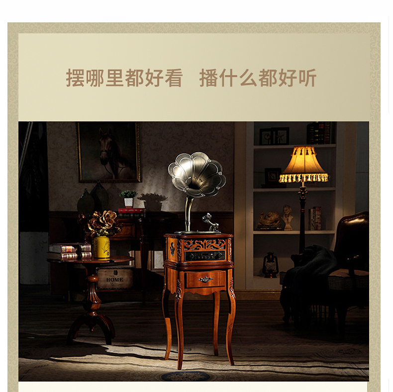 Tang Yun E-001 máy ghi âm lớn sừng phòng khách châu Âu máy ghi âm retro cổ LP máy ghi âm LP - Máy hát 	đầu đĩa than tốt nhất	