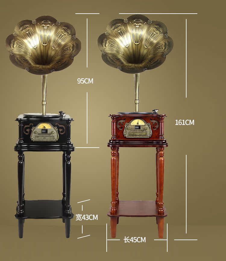 bán đầu đĩa than denon	 Máy ghi âm Tangdian retro cổ lớn sừng vinyl máy ghi âm đài phát thanh vinyl máy ghi âm - Máy hát đầu đĩa than audio technica