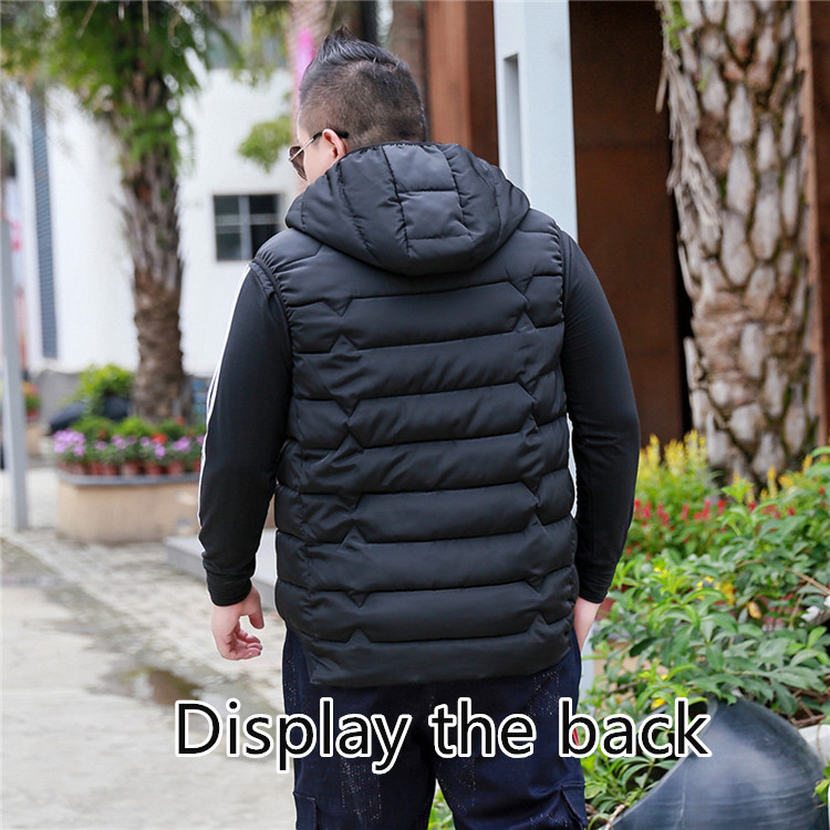 Thêm phân bón để tăng vest nam mùa đông thêm kích thước lớn xuống bông mỡ cotton vest béo nam vest nam 340 kg áo khoác thu đông