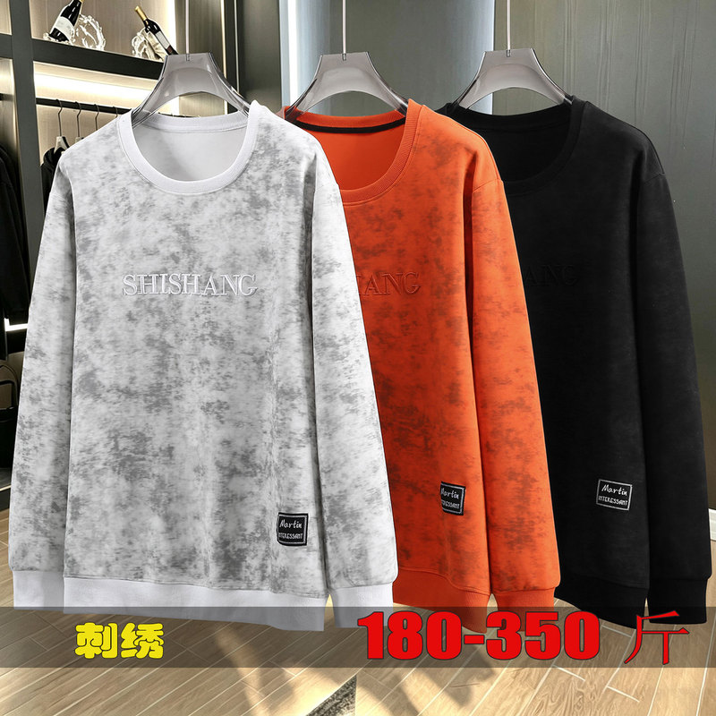 Oversized Pullover Sweatshirt for Men, Plus Size, Long-Sleeved T-Shirt for Big and Tall Men, Extra Large Size, Autumn and Winter Long-Sleeved T-Shirt with Embroidery Oversized Pullover Sweatshirt for Men, Plus Size, Long-Sleeved T-Shirt for Big and Tall Men, Extra Large Size, Autumn and Winter Long-Sleeved T-Shirt with Embroidery