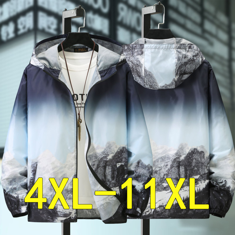 Summer Sun Protection Clothing 150kg Men's Trendy 2026 New Lightweight Plus Size Gradient Color Jacket for Men Big Size 9XL Summer Sun Protection Clothing 150kg Men's Trendy 2026 New Lightweight Plus Size Gradient Color Jacket for Men Big Size 9XL