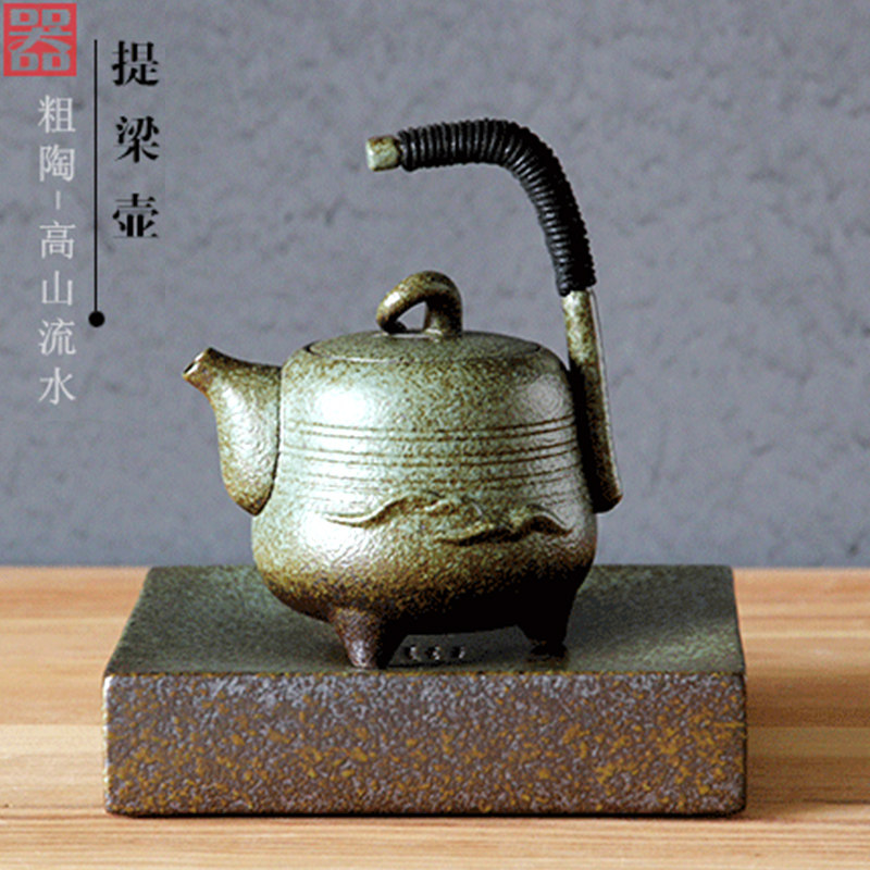 Coarse pottery Ceramic Teapot Day Style Retro side to make pot Ti-beam pot tea maker Artisanal Kung Fu Tea With Single Pot single pot