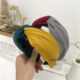 Korea's new high-end headband two-color color-blocked satin extra-wide pressed hair headband fabric cross wide-brimmed women's hair accessories