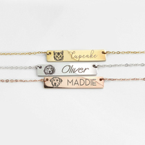 To book a pet photograph engraved necklace girlfriend birthday anniversary gift simple original design kosher chain
