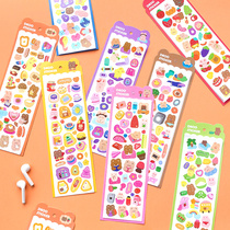 Send stickers colorful candy note stickers Kuca small card decoration collage cute landscaping Korean bear hand tent stickers
