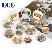 New diamond-encrusted metal buttons irregular hollow buttons all-match tops womens coat windbreaker suit button coat button