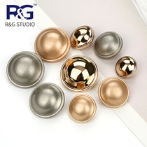 Metal button thin-sided light head button convex button retro fashion womens suit cashmere woolen overcoat buckle Joker