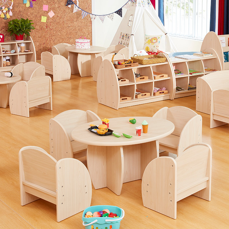 Kindergarten doll furniture regional nursery center classroom teaching aids early education table children's child care institution area corner