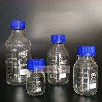Blue Cover Reagent Bottle High Boron Silicon 3 3 Material Transparent Glass Bottle 2L Spirolet Flow Liquid Phase Bottle 100250 500ml