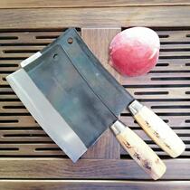  Hand forged knife old-fashioned iron kitchen knife household bearing manganese steel chef special sharp meat cutting and vegetable slicing knife QB