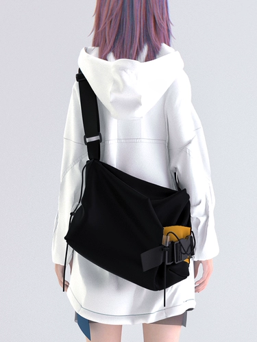 Tide, оригинальная черная сумка через плечо, школьный рюкзак, сумка на одно плечо подходит для мужчин и женщин