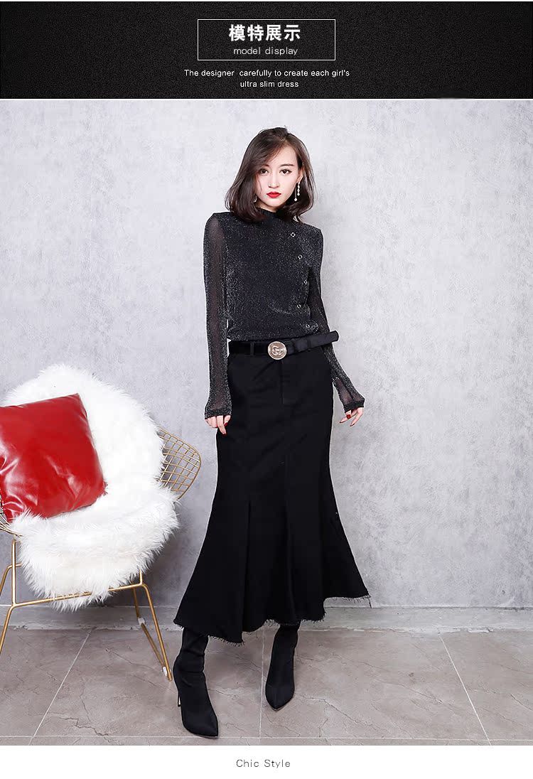 Mùa xuân 2018 và mùa thu mới của phụ nữ sáng màu dài tay áo len mỏng mùa thu áo len mỏng áo len mỏng phiên bản Hàn Quốc áo cổ lọ
