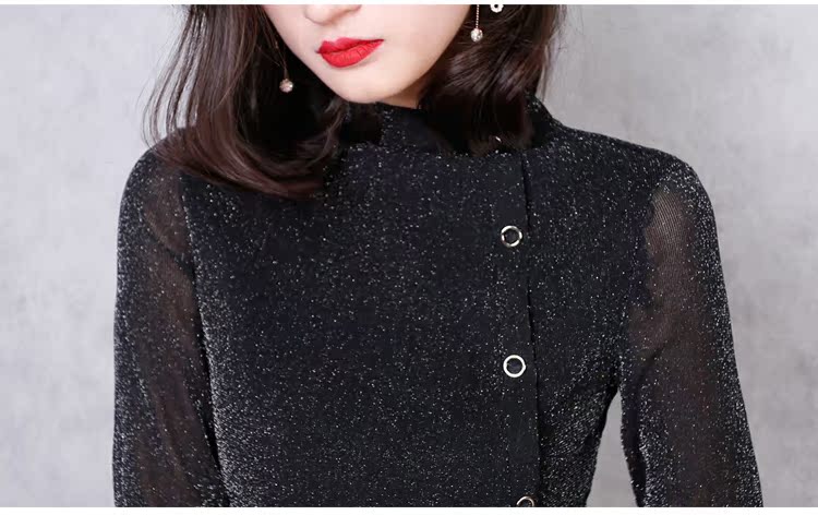 Mùa xuân 2018 và mùa thu mới của phụ nữ sáng màu dài tay áo len mỏng mùa thu áo len mỏng áo len mỏng phiên bản Hàn Quốc áo cổ lọ
