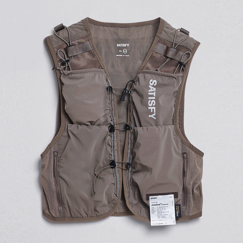 Satisfy Running Trendy Multi-Pocket Sports Running Outdoor Lightweight Breathable Vest for Men and Women