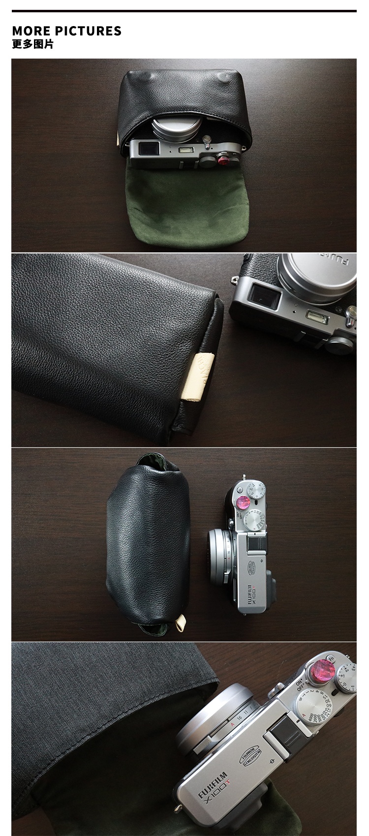 XL  bote de sac en cuir vritable, tui de poche pour appareil photo Fujifilm X100V X100F X100T X100S X100VI XE4 XE3 XE2 XA7 XA5 XA3 sans miroir-Nylon Noir image 3 | Rakuten