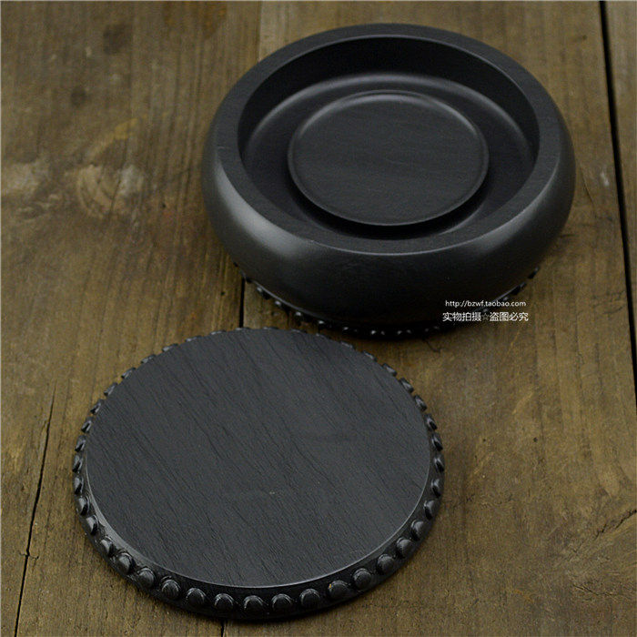 5-inch small stone drumstone with cover, small block of stone with cover, and practical type ink-stone for the ink-stone.