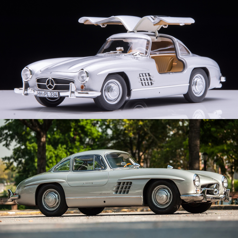1:18 Norev Mercedes-Benz 300Sl 1954 W198 Gullwing Sports Car Alloy Car Model