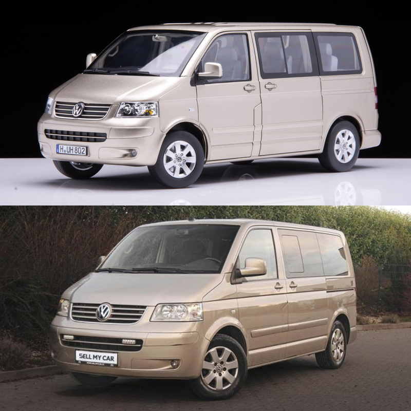1:18 Norev Volkswagen Transporter Multivan T5 2003 Mpv Alloy Car Model
