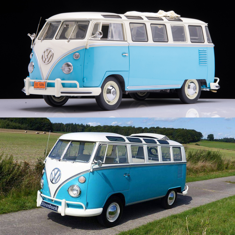 1:12 Sun Star Volkswagen Vw T1 Samba 1962 Bus Van Alloy Car Model
