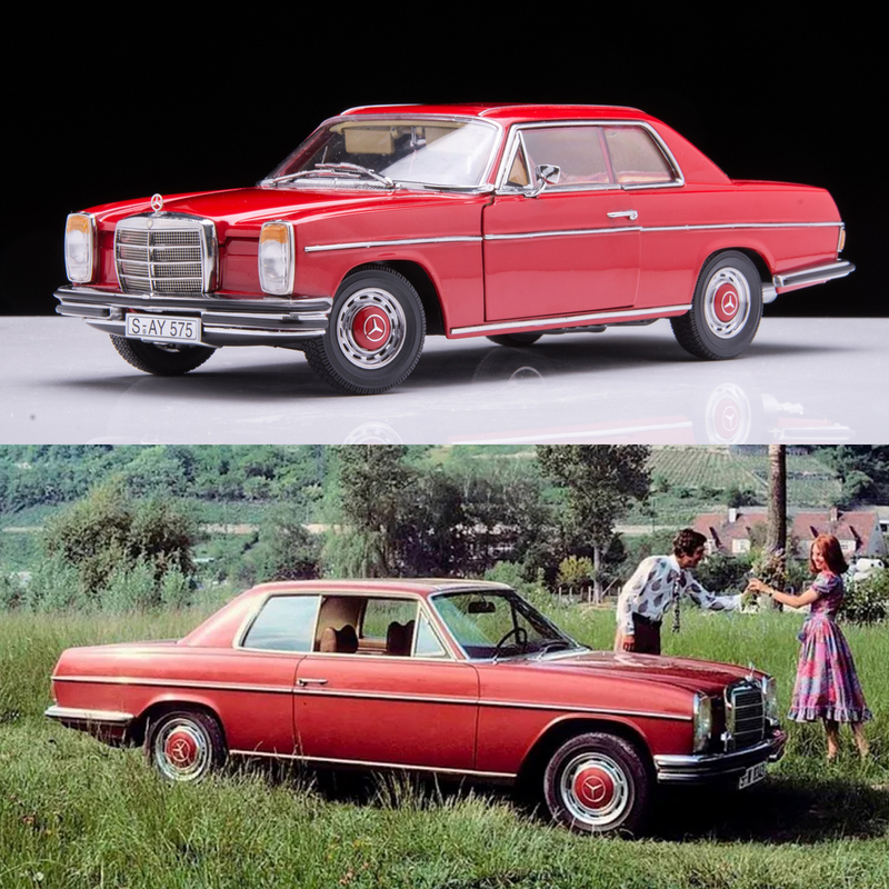 1:18 Sunstar Mercedes-Benz W114 W115 E-Class Strich 8 Platinum Edition Alloy Car Model 1:18 Sunstar Mercedes-Benz W114 W115 E-Class Strich 8 Platinum Edition Alloy Car Model