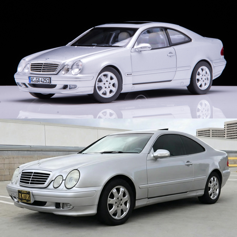 1:18 Norev Mercedes-Benz C208 Clk 2000 Coupe Alloy Car Model